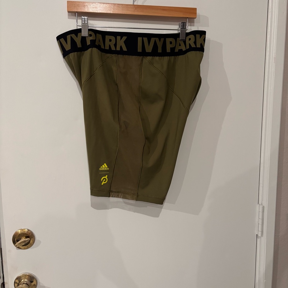 NWT Adidas IVY PARK Peloton Cycling Shorts 3X Focus Olive/Black - Picture 5 of 10